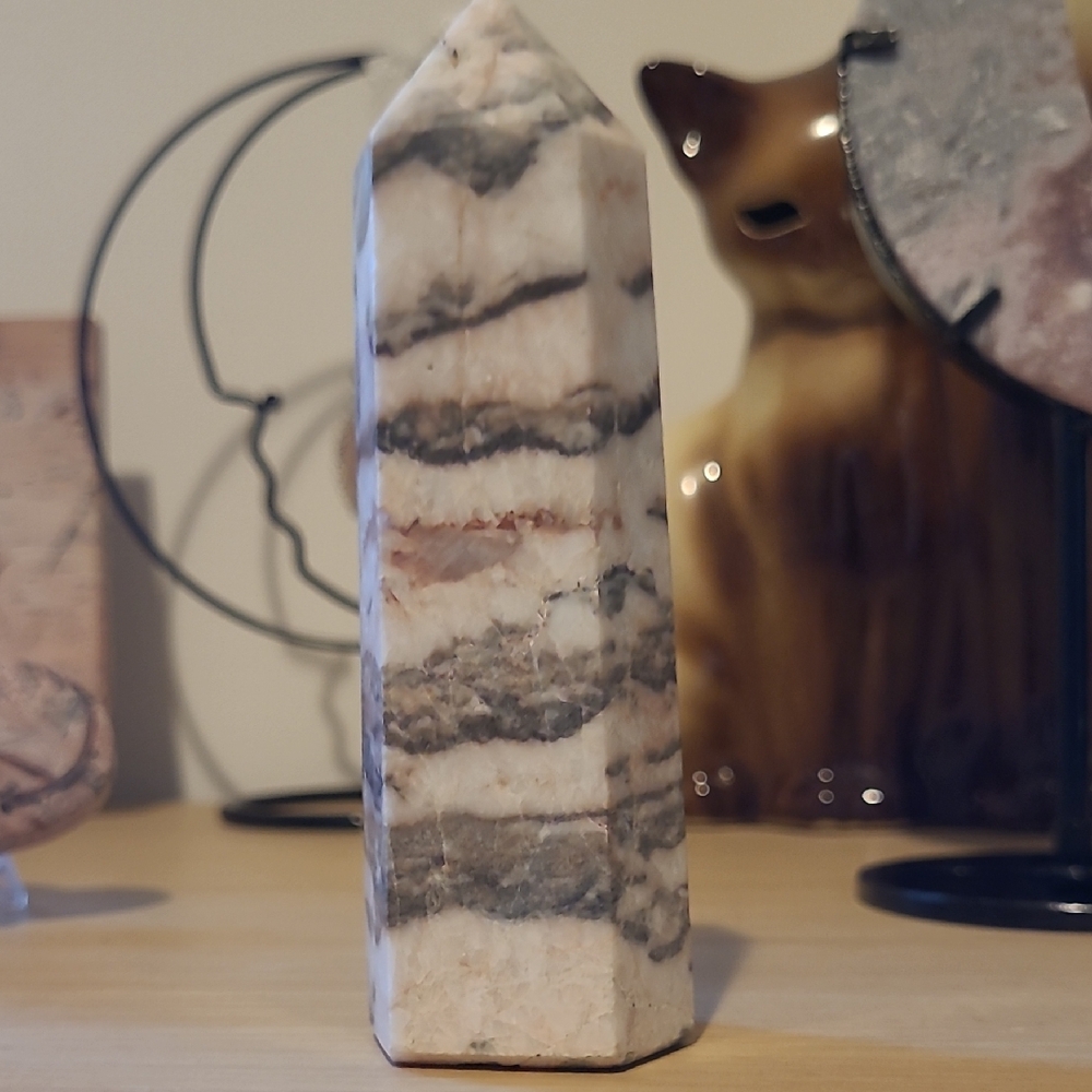 Pink Zebra Jasper Tower